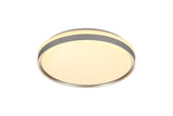 Lee Ceiling 39cm, 1 x 24W LED, 3 Step-Dimmable, 3000K, 1000lm, IP44, Silver/White Acrylic, 3yrs Warranty