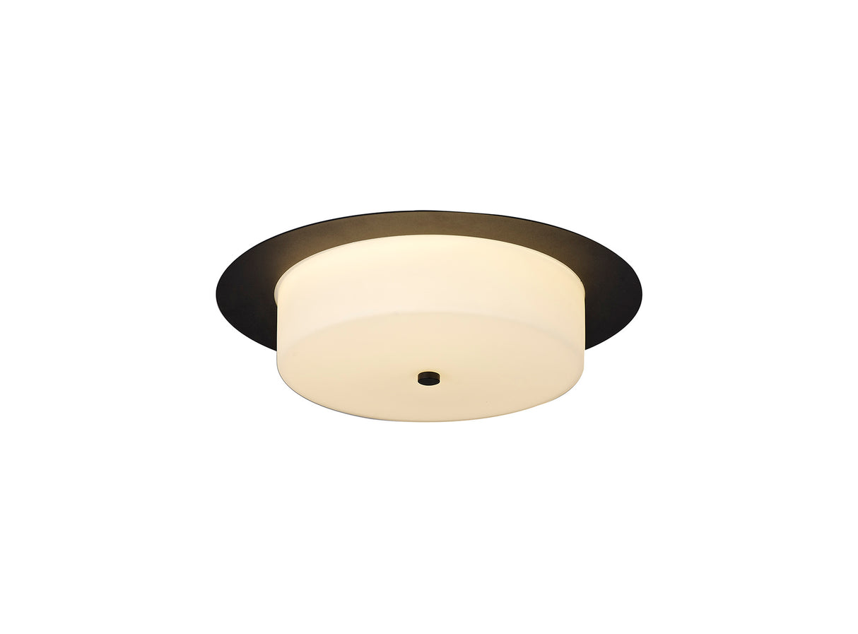 Chambers Ceiling, 18W LED, 3000K, 1080lm, IP44, Sand Black, 3yrs Warranty