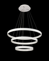Schwarz Pendant, 3 Light 50W,30W,20W LED, 4000K, 5470lm, Dimmable, Matt White, 3yrs Warranty