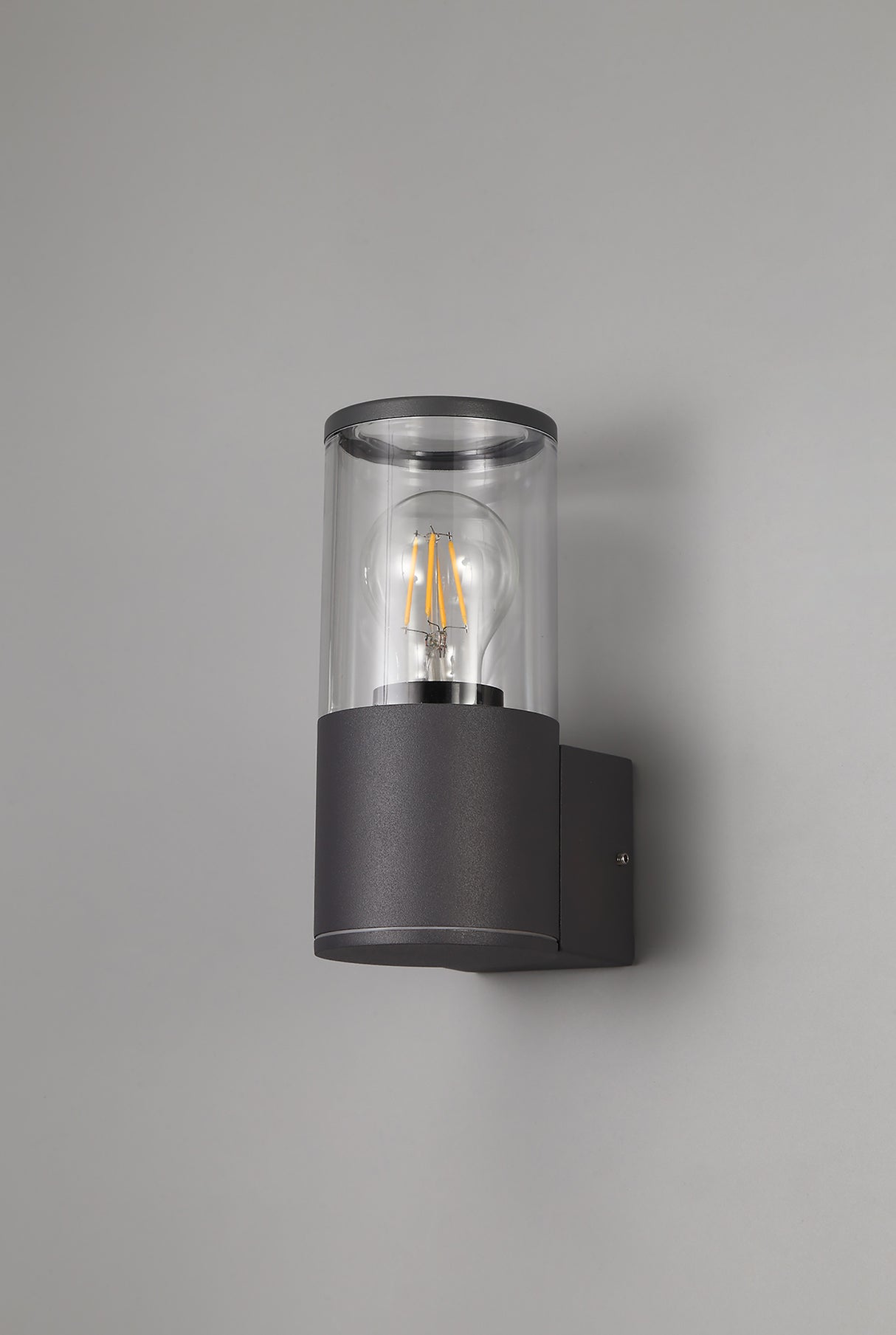 Pascoe Wall Lamp 1 x E27, IP54, Anthracite/Clear, 2yrs Warranty