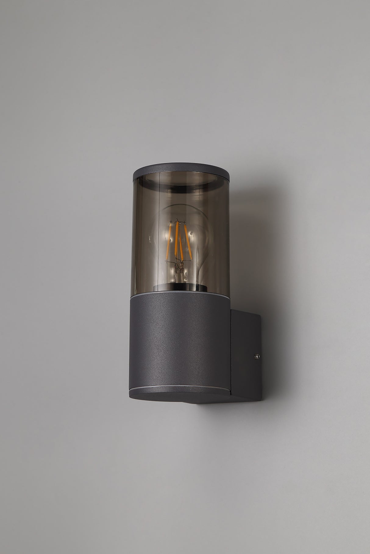 Pascoe Wall Lamp 1 x E27, IP54, Anthracite/Smoked, 2yrs Warranty