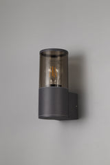 Pascoe Wall Lamp 1 x E27, IP54, Anthracite/Smoked, 2yrs Warranty