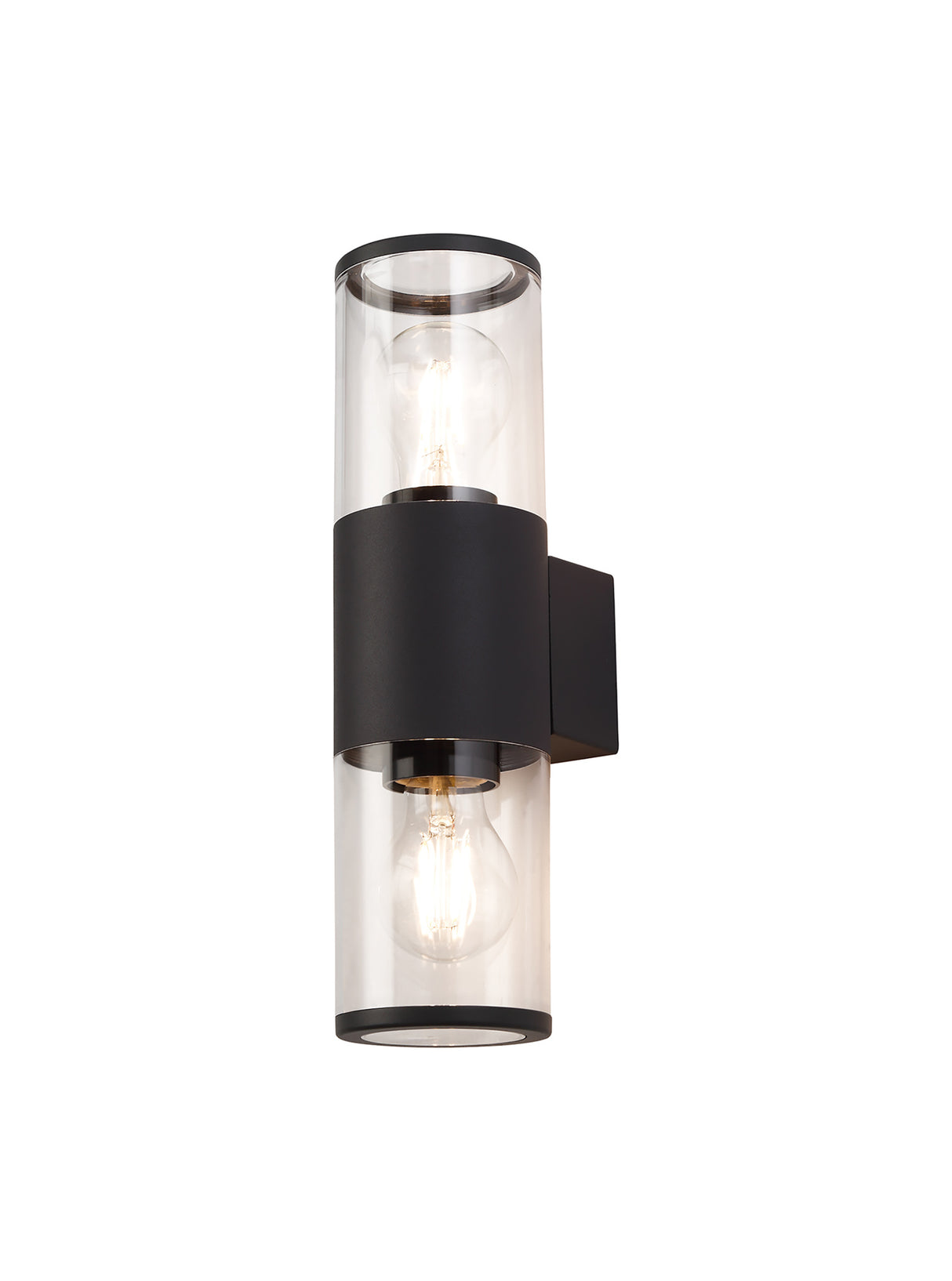 Pascoe Wall Lamp 2 x E27, IP54, Anthracite/Clear, 2yrs Warranty