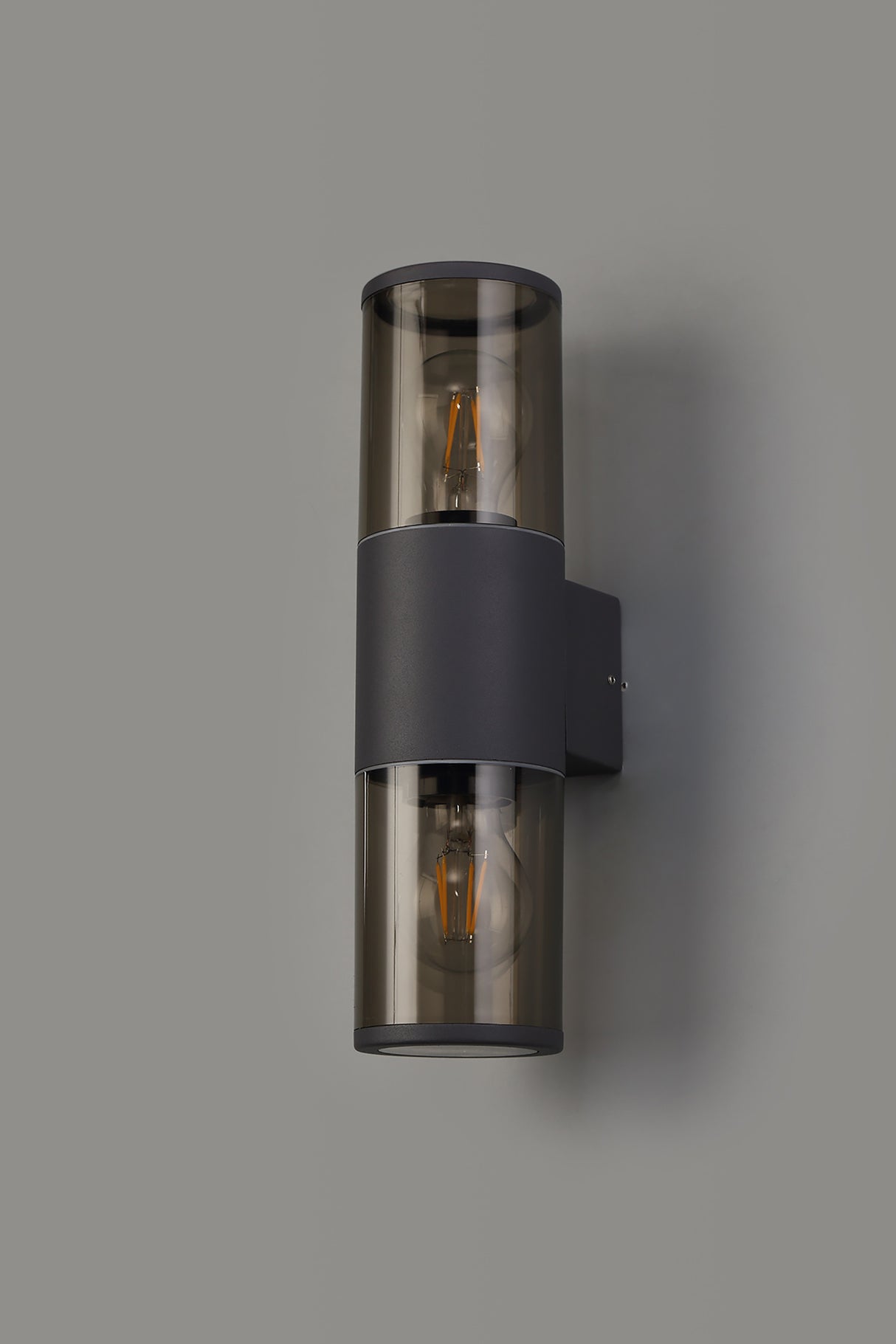 Pascoe Wall Lamp 2 x E27, IP54, Anthracite/Smoked, 2yrs Warranty