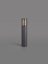 Pascoe 45cm Post Lamp 1 x E27, IP54, Anthracite/Smoked, 2yrs Warranty