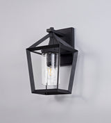 Docherty Down Wall Lamp, 1 x E27, IP54, Anthracite/Clear Rain Drop Effect Glass, 2yrs Warranty