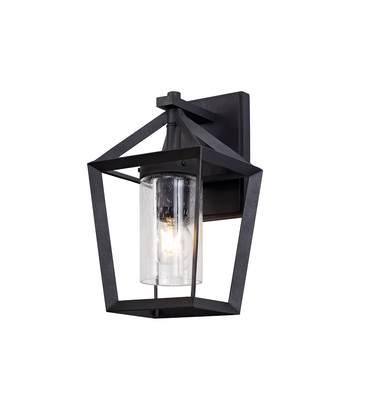 Docherty Down Wall Lamp, 1 x E27, IP54, Anthracite/Clear Rain Drop Effect Glass, 2yrs Warranty