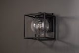 Ball Down Wall Lamp, 1 x E27, IP54, Anthracite/Clear Seeded Glass, 2yrs Warranty