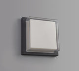Agboola Wall Lamp, 1 x 16W LED, 3000K, 1135lm, IP65, Anthracite/Opal/Clear PC, 3yrs Warranty