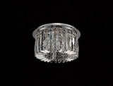 Devine 45cm Round Flush Chandelier, 5 Light E14, Polished Chrome/Crystal