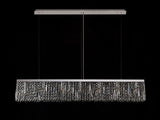 Devine 138x9cm Linear Pendant Chandelier, 7 Light E14, Polished Chrome/Crystal