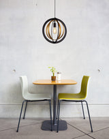 Symm Pendant, 1 x E27, Black/Satin Gold