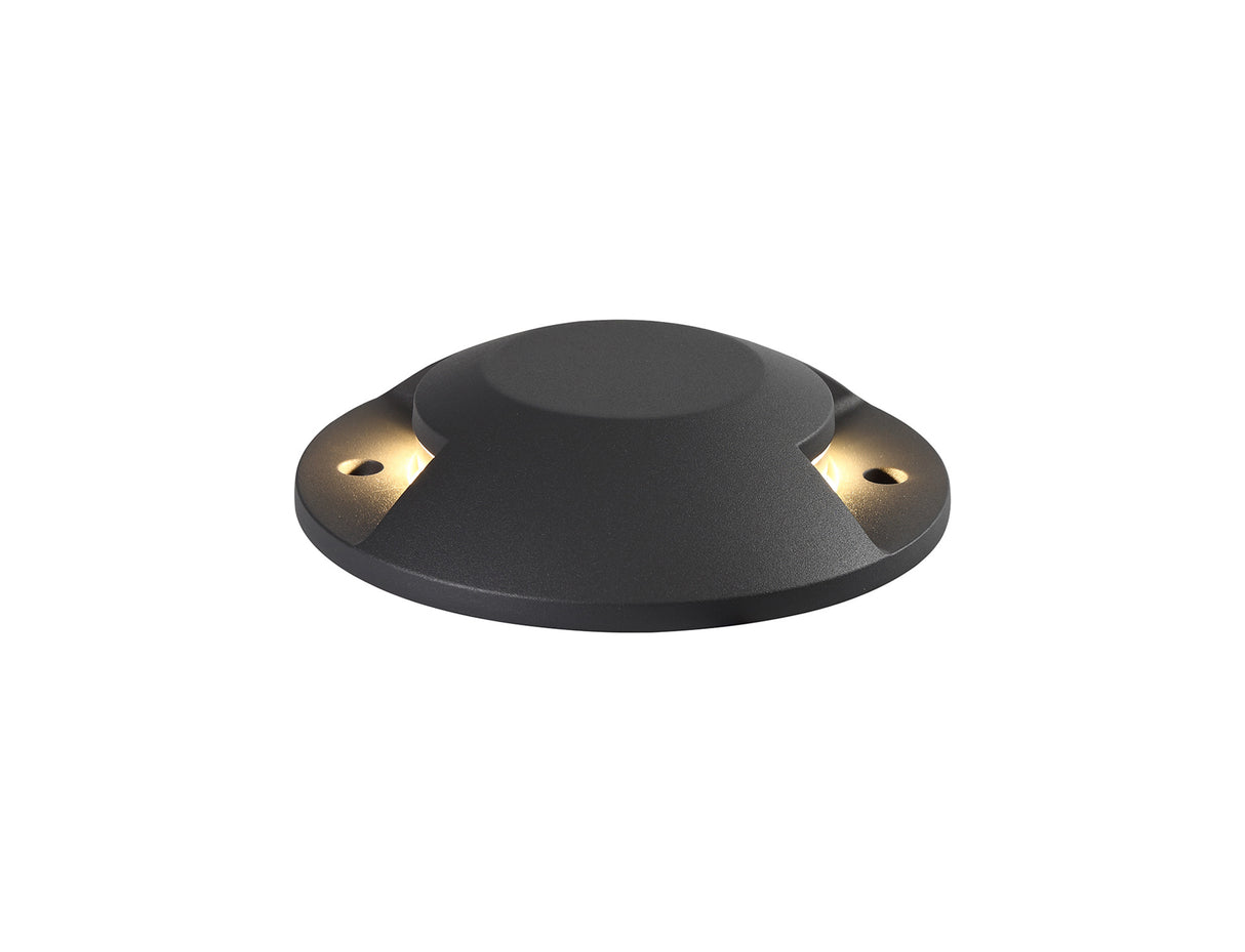 Summerbee, Above Ground (NO DIGGING REQUIRED) Driveover 2 Light, 2 x 6W LED, 3000K, 236lm, IP67, IK10, Anthracite, 3yrs Warranty