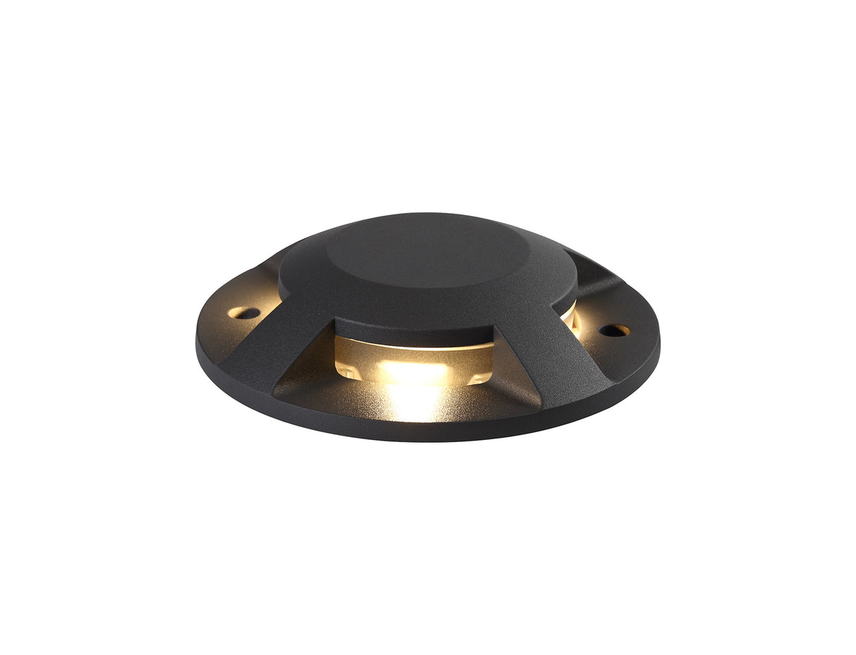 Summerbee, Above Ground (NO DIGGING REQUIRED) Driveover 4 Light, 4 x 3W LED, 3000K, 256lm, IP67, IK10, Anthracite, 3yrs Warranty
