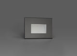 Kerr Recessed Rectangle Glass Fronted Wall Lamp, 1 x 3.3W LED, 3000K, 145lm, IP65, Black, 3yrs Warranty