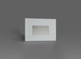 Kerr Recessed Rectangle Glass Fronted Wall Lamp, 1 x 3.3W LED, 3000K, 145lm, IP65, White, 3yrs Warranty