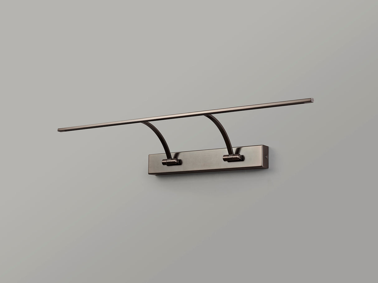 Sohna Small 2 Arm Wall Lamp/Picture Light, 1 x 14W LED, 3000K, 1070lm, Bronze, 3yrs Warranty