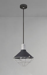 Rush Pendant, 1 Light E27, IP65, Anthracite/Matt White, 2yrs Warranty
