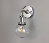 James Wall Lamp 1 Light E27 IP65 Exterior Titanium Silver/Polished Chrome