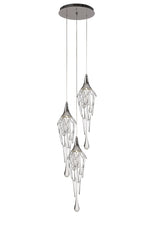 Hughes Pendant Round, 3 x GU10, Polished Chrome