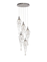 Hughes Pendant Round, 5 x GU10, Polished Chrome