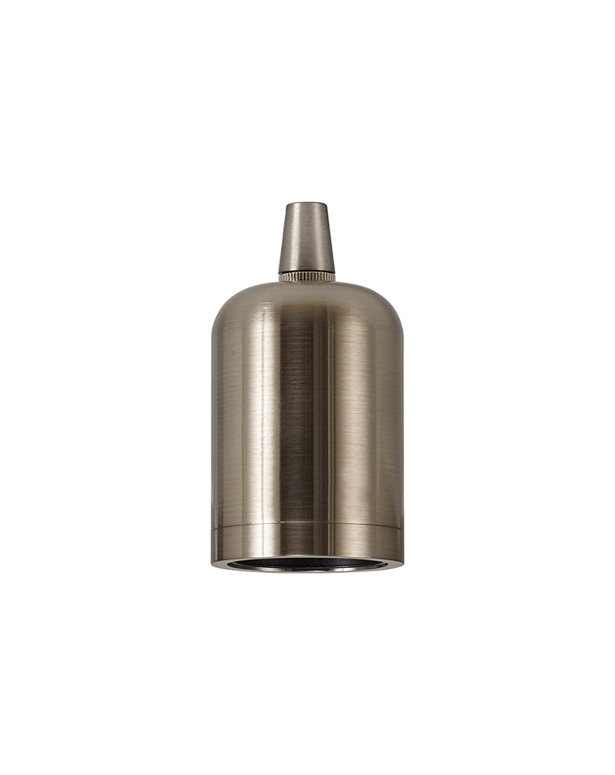 Robson Lampholder Kit, Brushed Nickel, E27 (Max 60W) c/w Cable Clamp & Deeper Shade Ring, Suitable For Shades & Cages