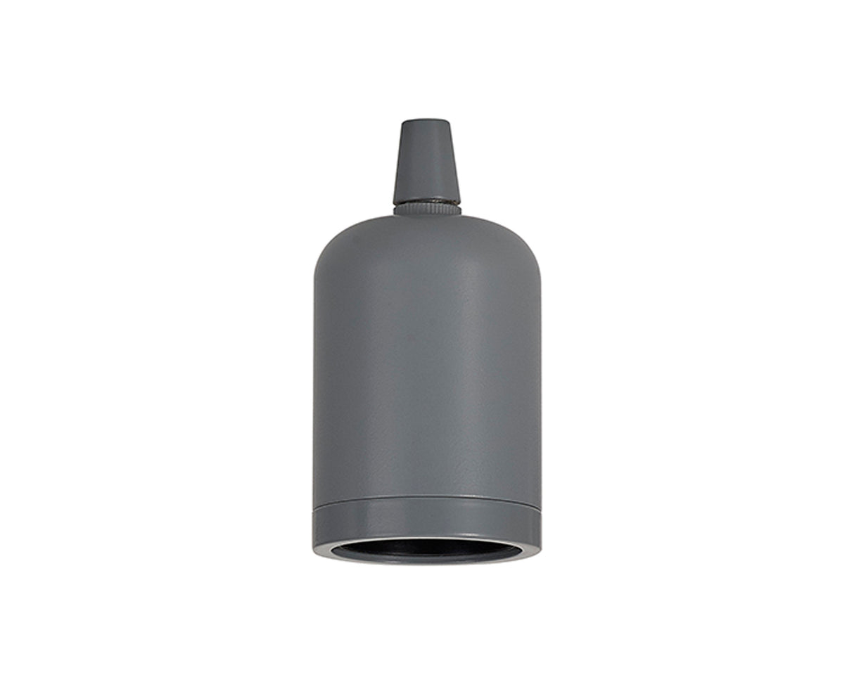 Robson Lampholder Kit, Warm Grey, E27 (Max 60W) c/w Cable Clamp & Deeper Shade Ring, Suitable For Shades & Cages