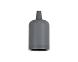 Robson Lampholder Kit, Warm Grey, E27 (Max 60W) c/w Cable Clamp & Deeper Shade Ring, Suitable For Shades & Cages