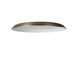 Robson Round Flat Metal 35cm Lampshade, Antique Brass