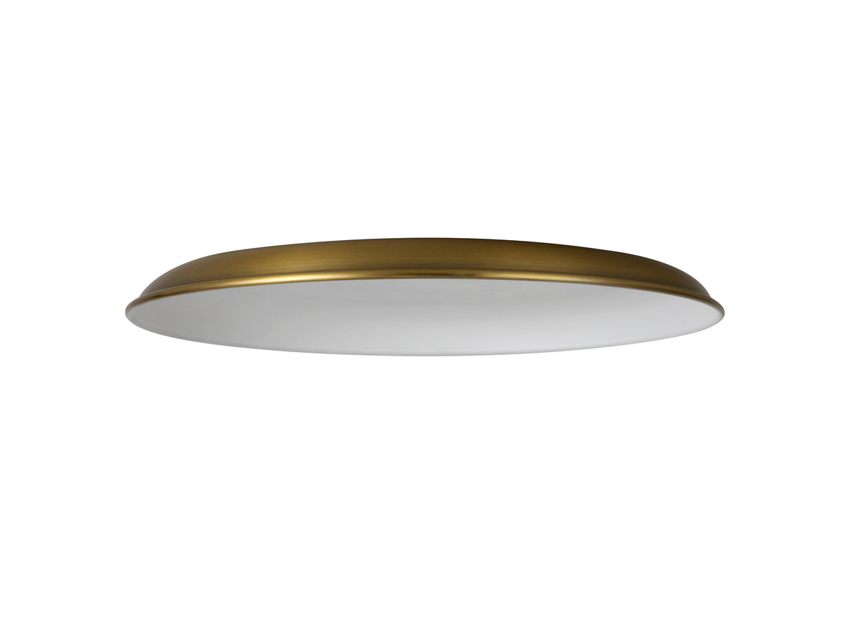 Robson Round Flat Metal 35cm Lampshade, Gilt Bronze