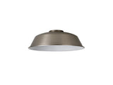 Robson Round 25cm Lampshade With Angled Sides, Brushed Nickel