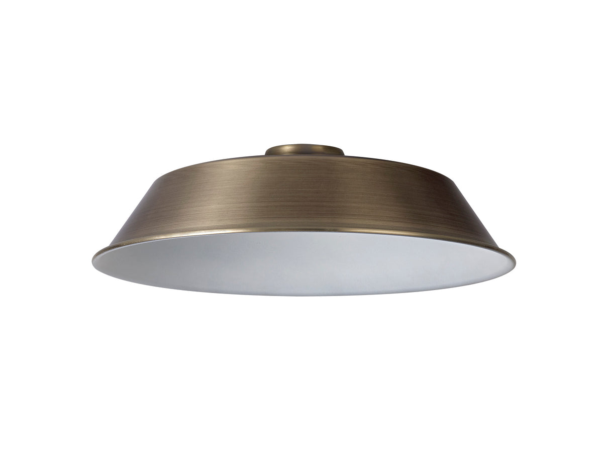 Robson Round 35cm Lampshade With Angled Sides, Antique Brass