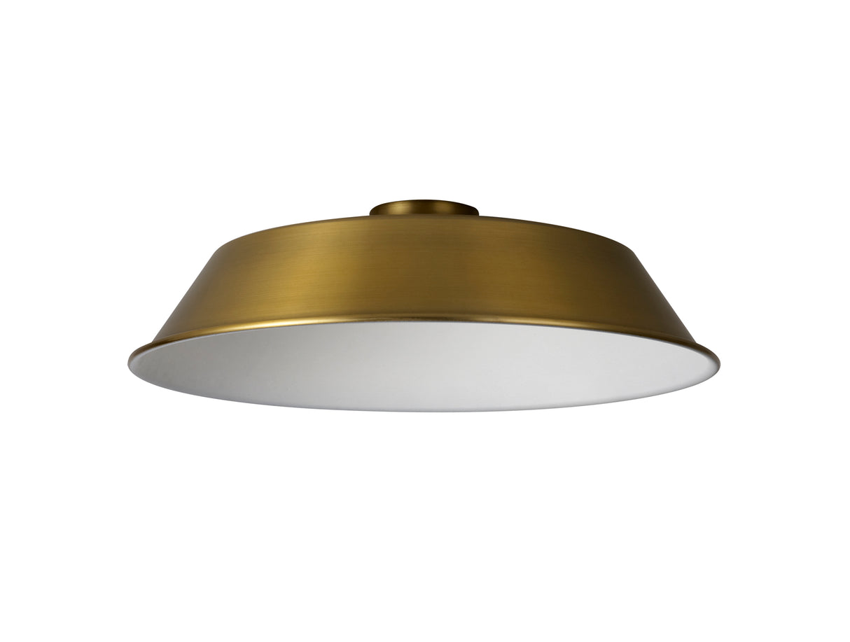 Robson Round 35cm Lampshade With Angled Sides, Gilt Bronze