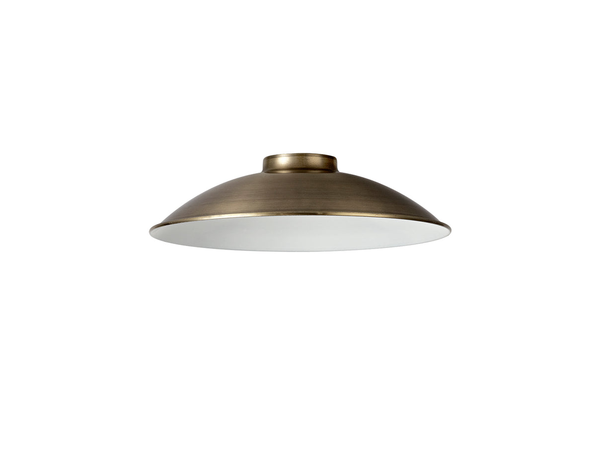 Robson Shallow Round 25cm Lampshade, Antique Brass