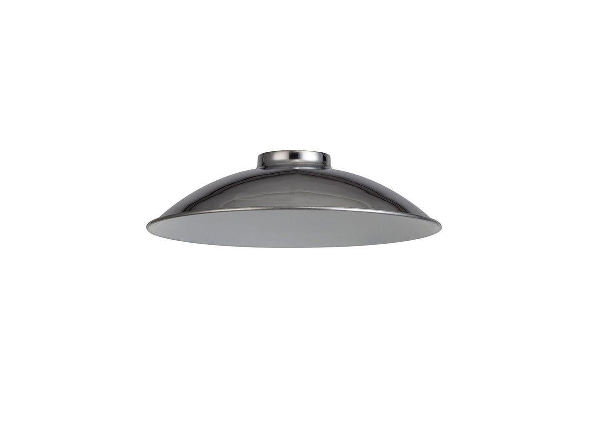Robson Shallow Round 25cm Lampshade, Chrome
