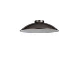 Robson Shallow Round 25cm Lampshade, Black Chrome