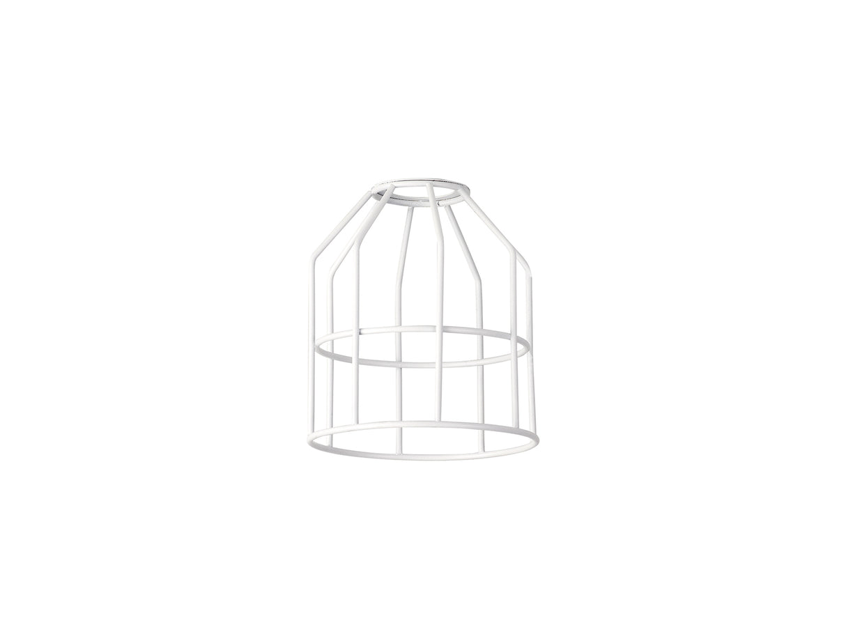 Robson Cylinder 14cm Wire Cage Shade, White