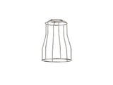 Robson Tall Round 14cm Wire Cage Shade With Angled Sides, Chrome
