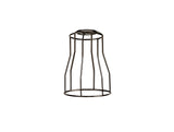 Robson Tall Round 14cm Wire Cage Shade With Angled Sides, Black Chrome