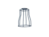 Robson Tall Round 14cm Wire Cage Shade With Angled Sides, Cool Grey