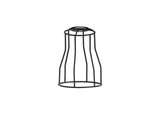 Robson Tall Round 14cm Wire Cage Shade With Angled Sides, Black