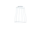 Robson Tall Round 14cm Wire Cage Shade With Angled Sides, White