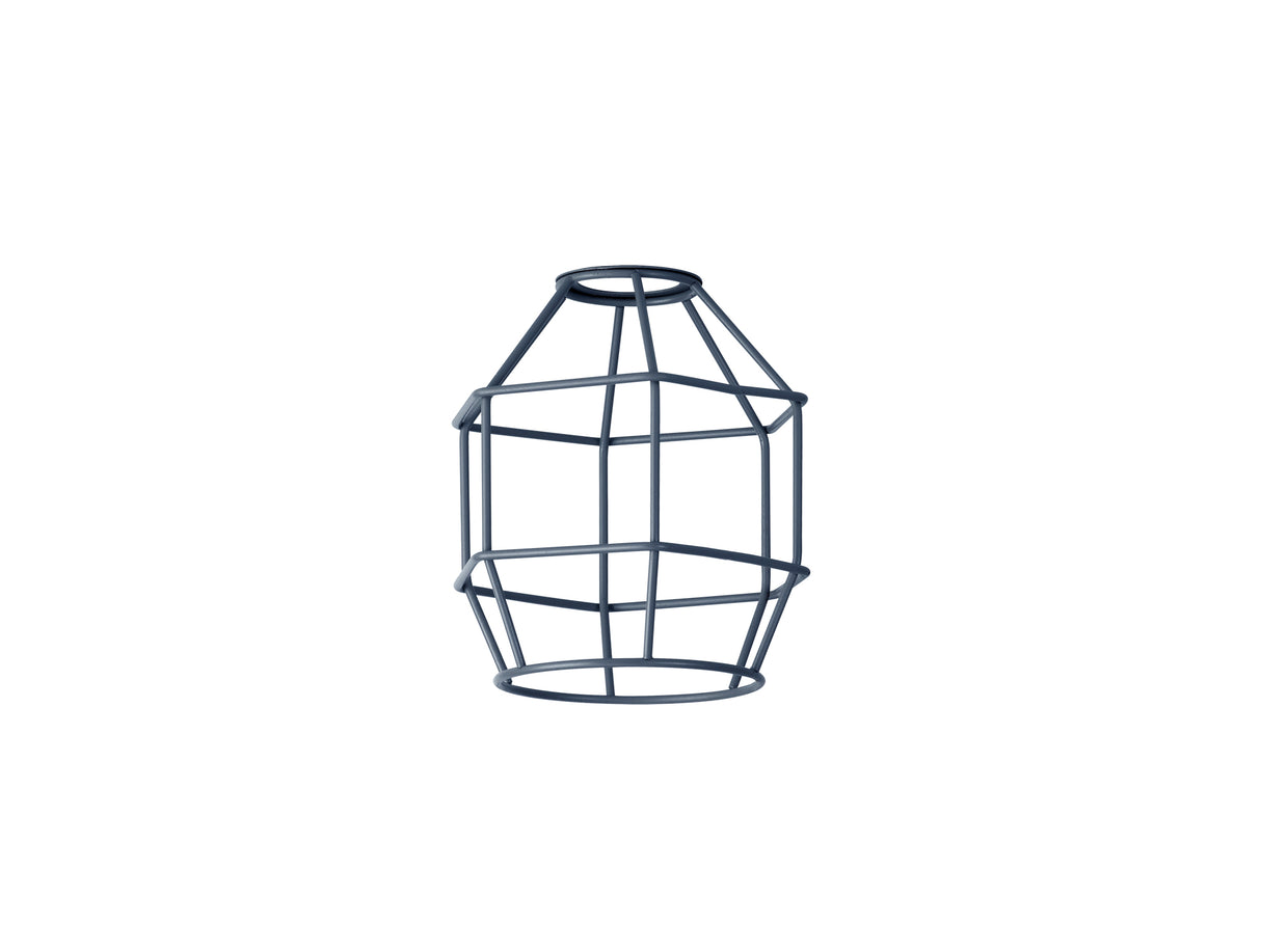 Robson Hexagon 14cm Wire Cage Shade, Cool Grey