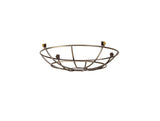 Robson Clip On Shallow Round 25cm Wire Cage Shade, Antique Brass