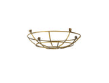Robson Clip On Shallow Round 25cm Wire Cage Shade, Gilt Bronze