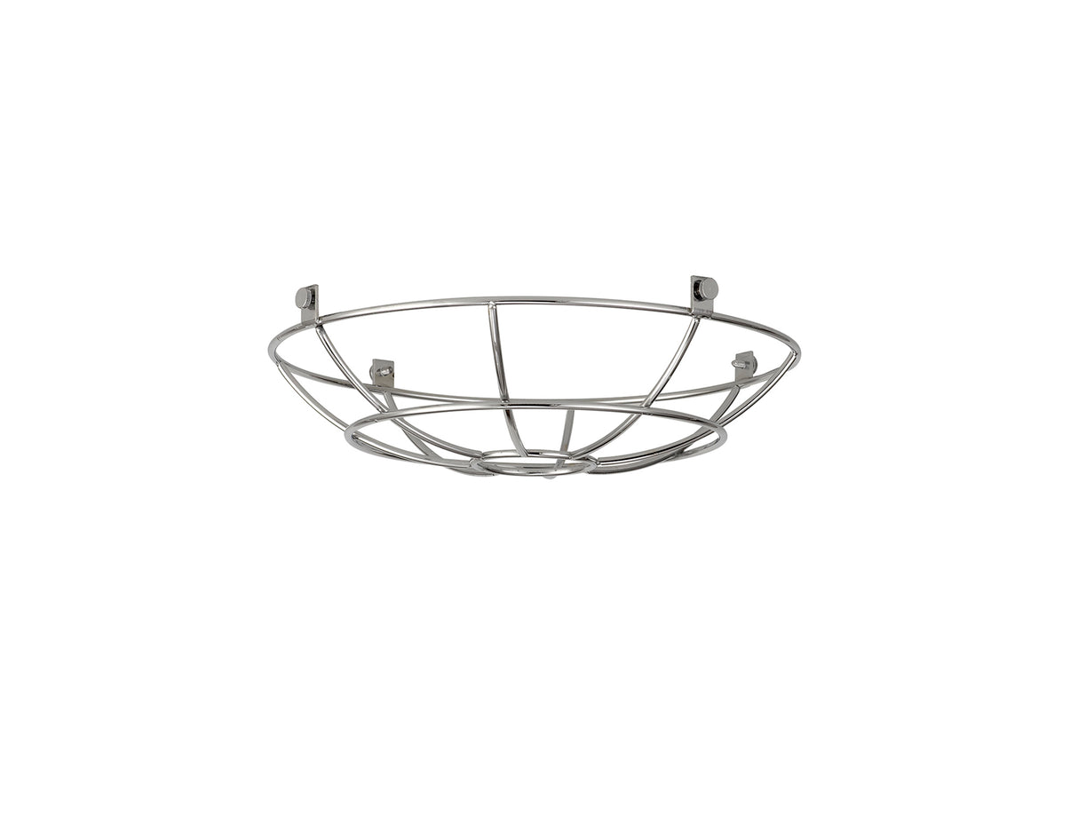Robson Clip On Shallow Round 25cm Wire Cage Shade, Chrome