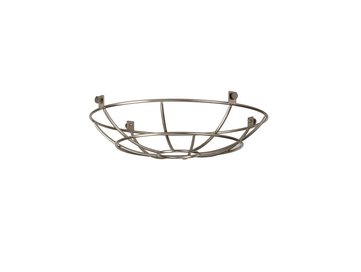 Robson Clip On Shallow Round 25cm Wire Cage Shade, Brushed Nickel