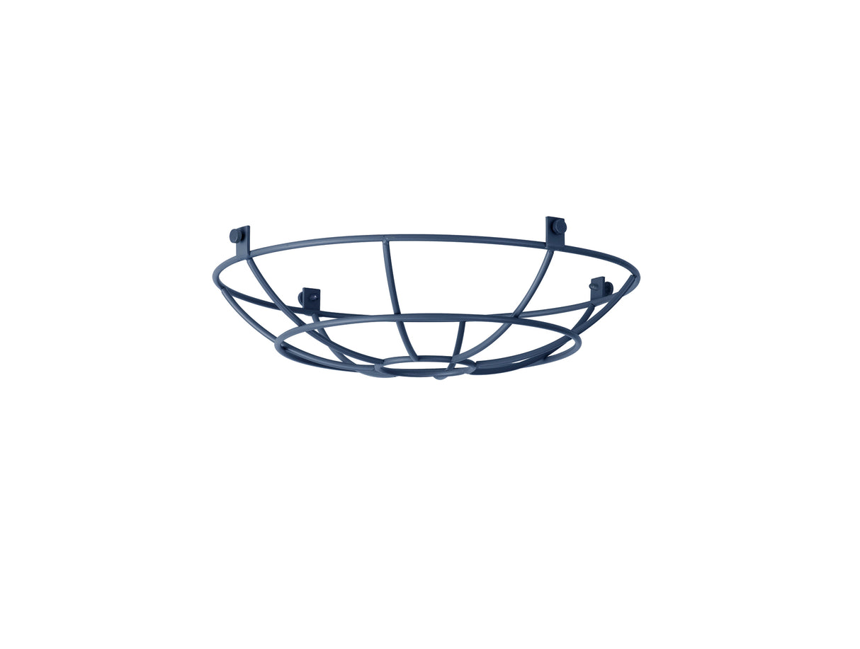 Robson Clip On Shallow Round 25cm Wire Cage Shade, Cool Grey