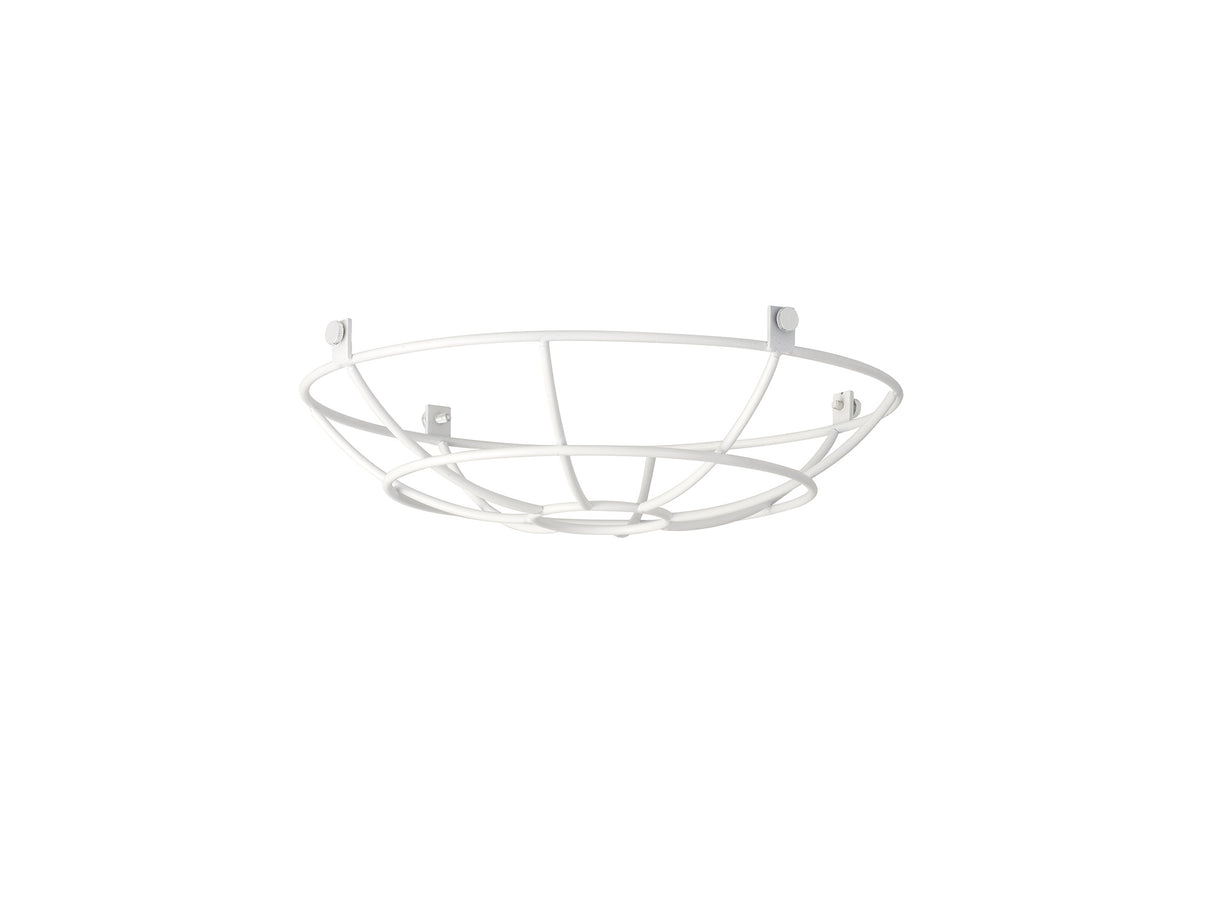 Robson Clip On Shallow Round 25cm Wire Cage Shade, White
