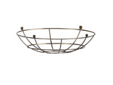 Robson Clip On Shallow Round 35cm Wire Cage Shade, Antique Brass